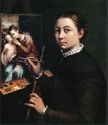 Sofonisba Anguissola, Self-portrait at the easel.